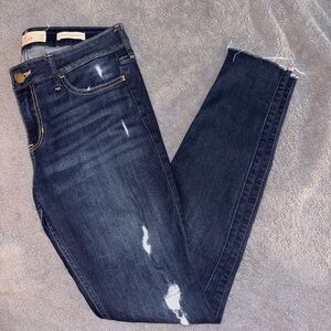 Hollister Dark Blue Skinny Distressed Jeans